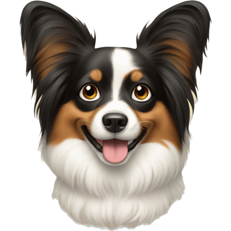 New Year's Eve papillon dog  emoji