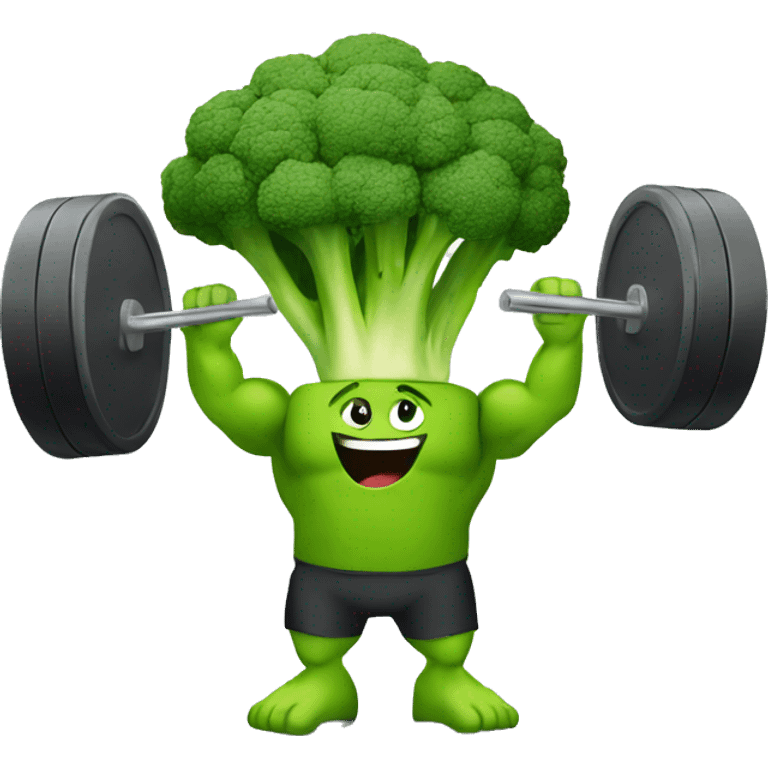 strong broccoli exercising in the gym emoji