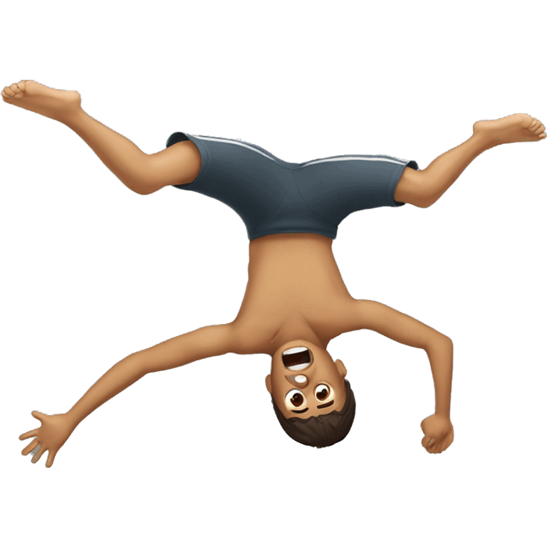 man doing a backflip emoji