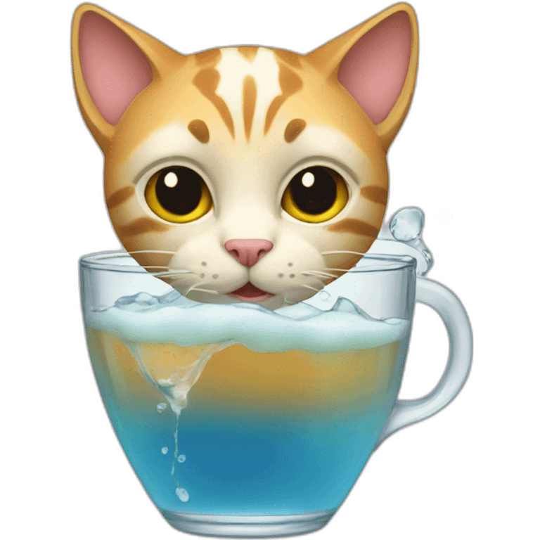 Cat drinking emoji