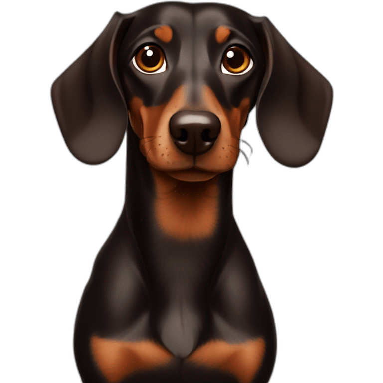 dark-brown-dachshund emoji