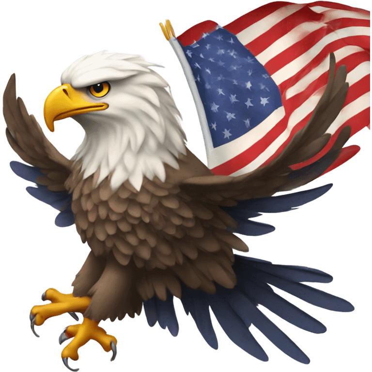 American flag with eagle wings fireworks emoji