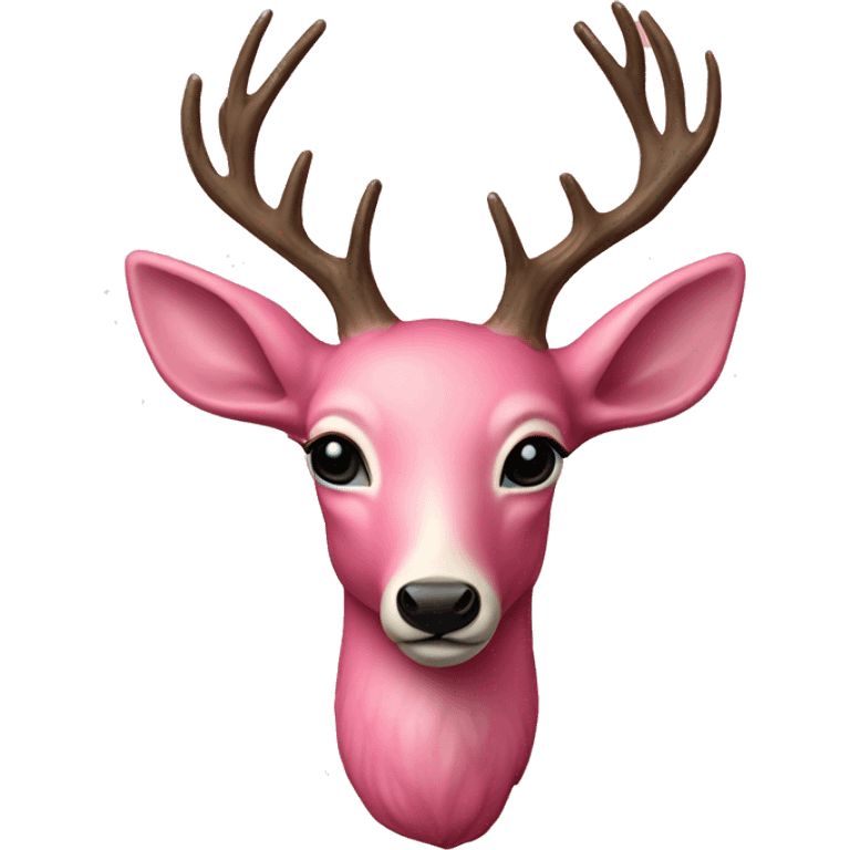 pink deer antique emoji