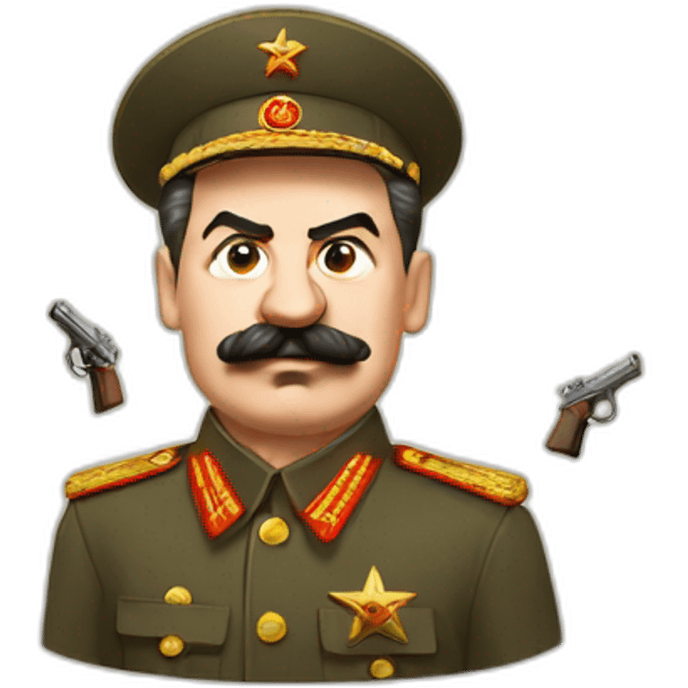 Stalin and guns emoji