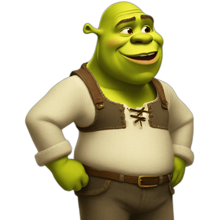 Shrek blowing a kiss emoji