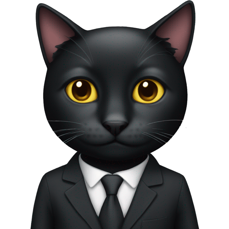 black cat in a suit emoji