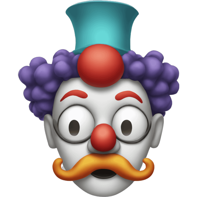 Clown with a very large nose emoji