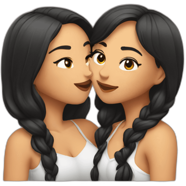 Kate Tru & Alina Lopez kiss emoji