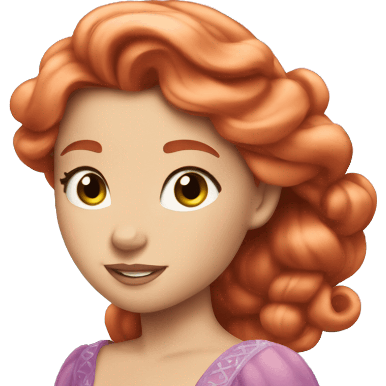 aurora disney princess with red hair emoji