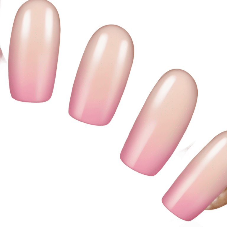 Pink french tip nails  emoji