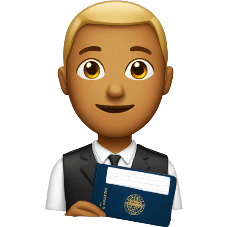 Face with passport  emoji