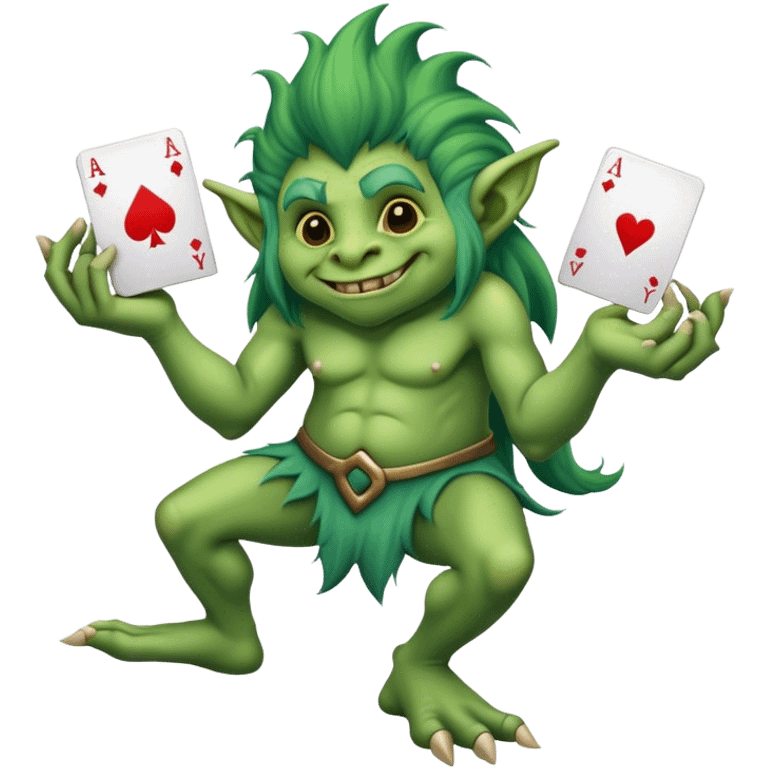 Troll playing cards emoji