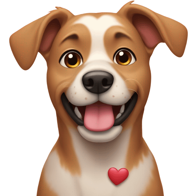 Dog in love emoji