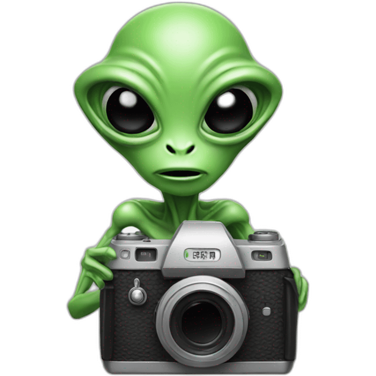 alien with a camera emoji