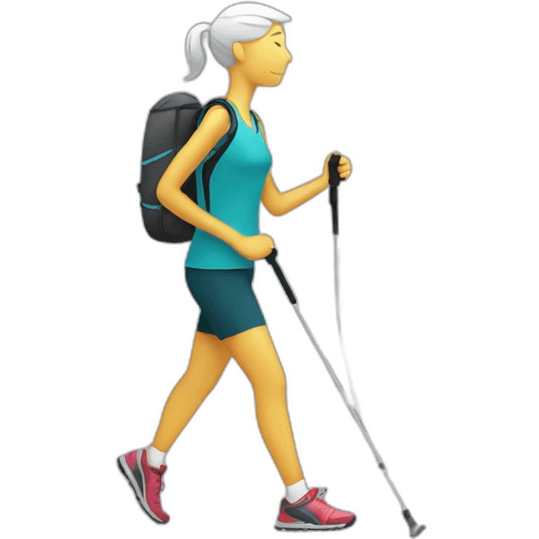 Person doing Nordic walking  emoji