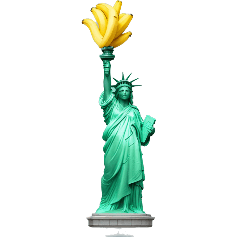 Statue of liberty with torch banana emoji