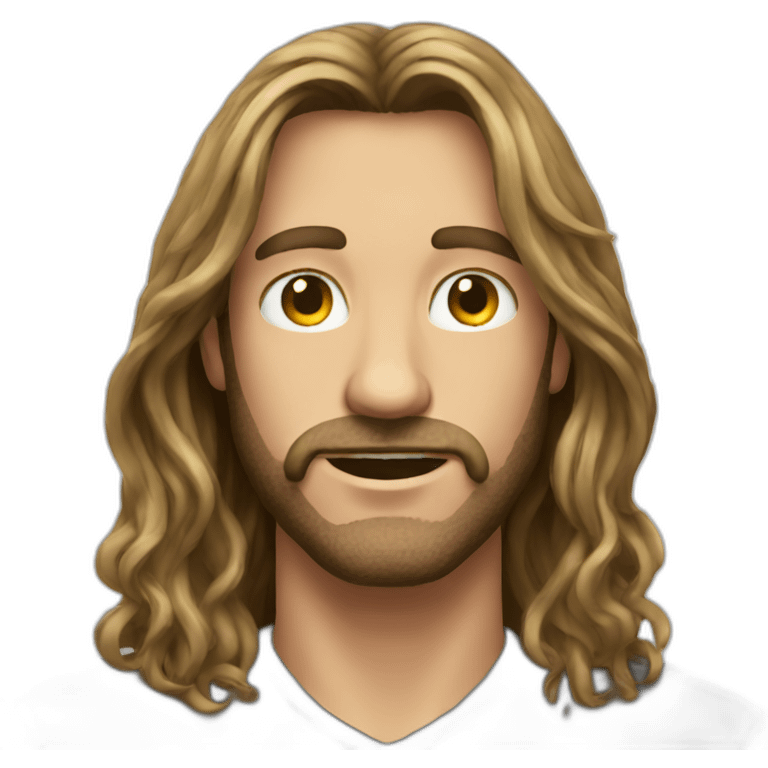 long hair guy editing photoshop emoji