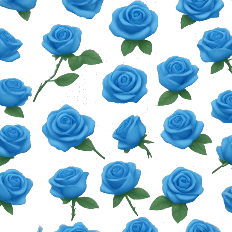 Blue rose flower emoji