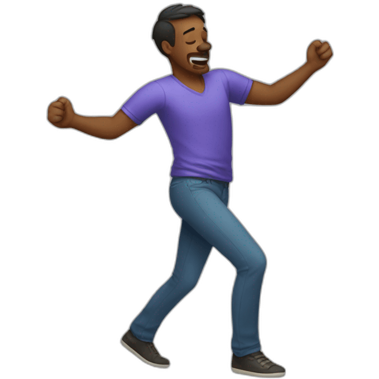 Tired man dancing emoji