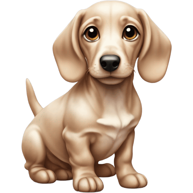 marble dachshund puppy emoji