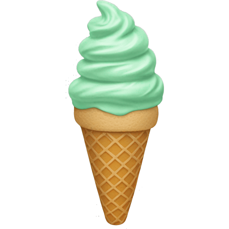 mint chocolate chip ice cream cone emoji