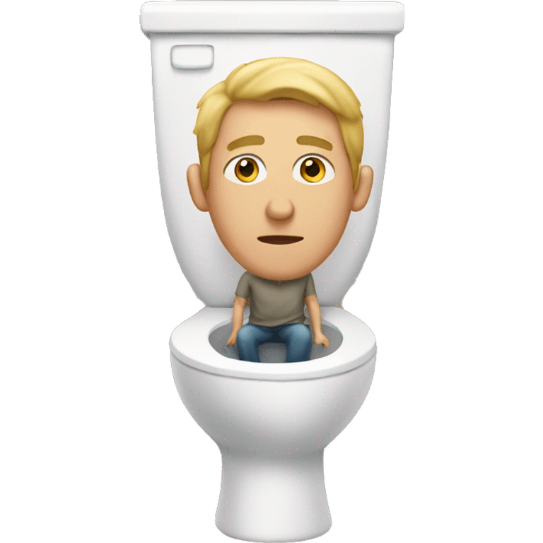 Man in a toilet emoji