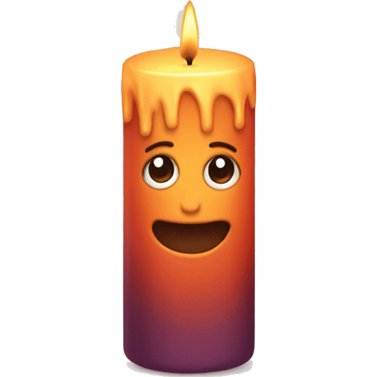 Fall candle in a cute class  emoji