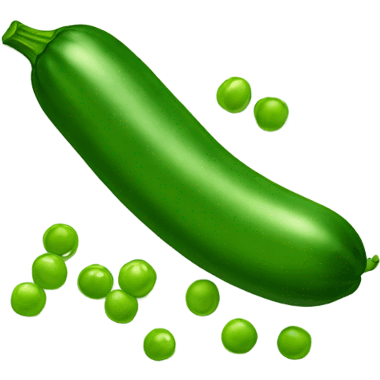 Zucchini with some peas emoji