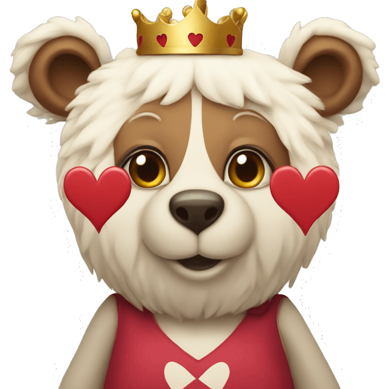 Queen of hearts bear. emoji