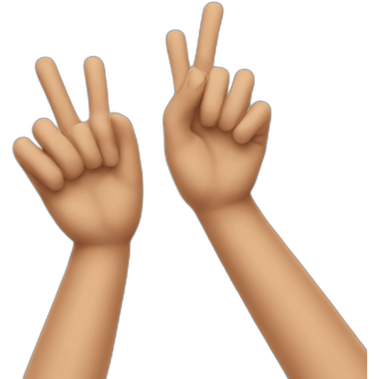 Two fingers stuck together emoji