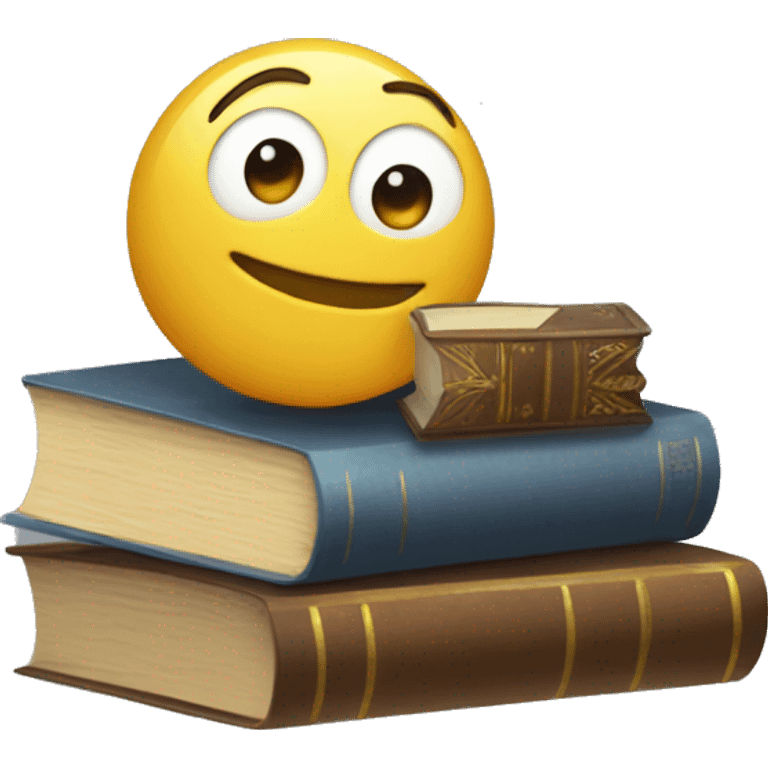 balanza con libros emoji