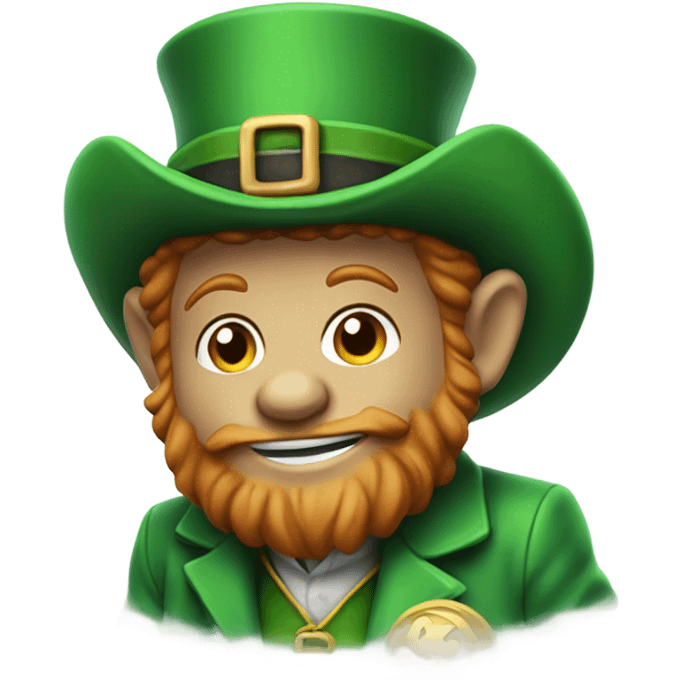 Leprechaun Holding a football  emoji