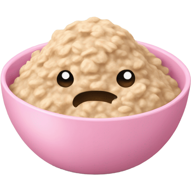 oatmeal in a pink bowl emoji