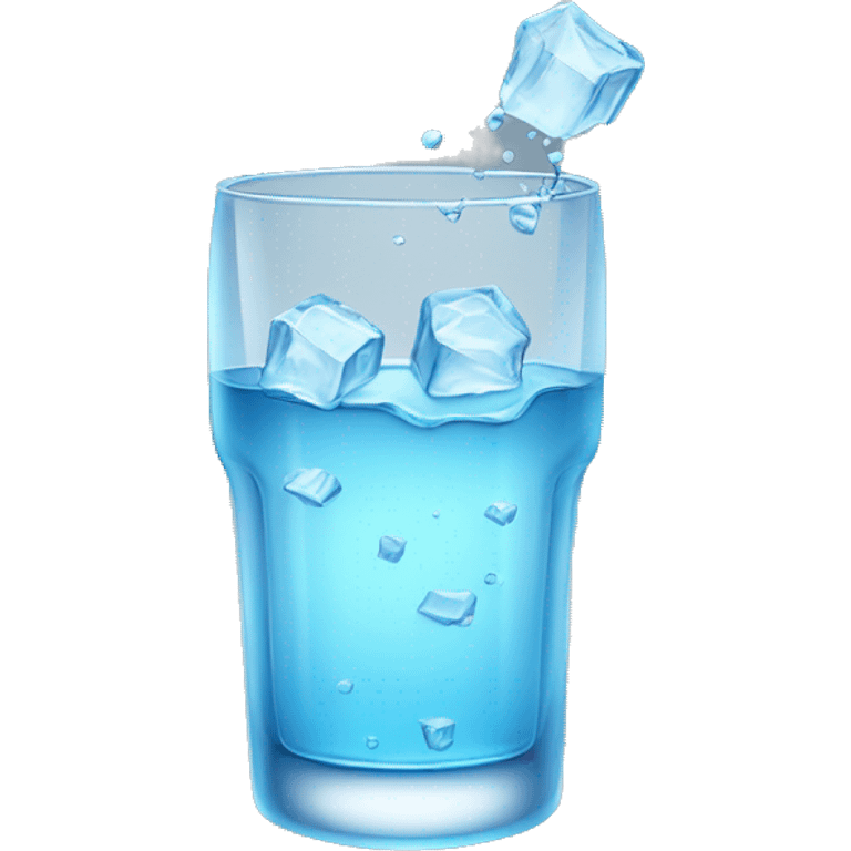 Glass of water with ice emoji