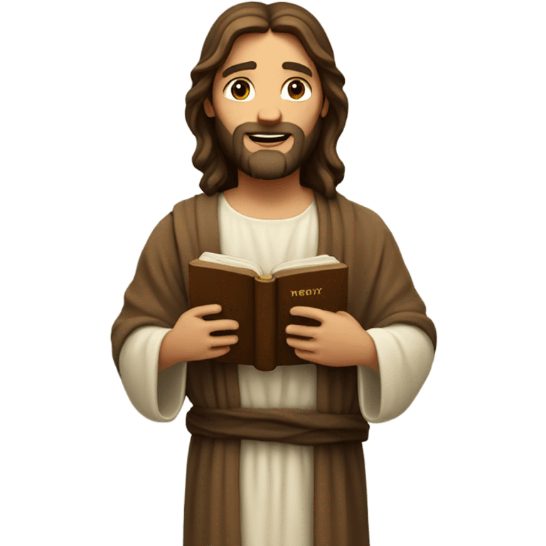 Jesus-Christ holding bible emoji