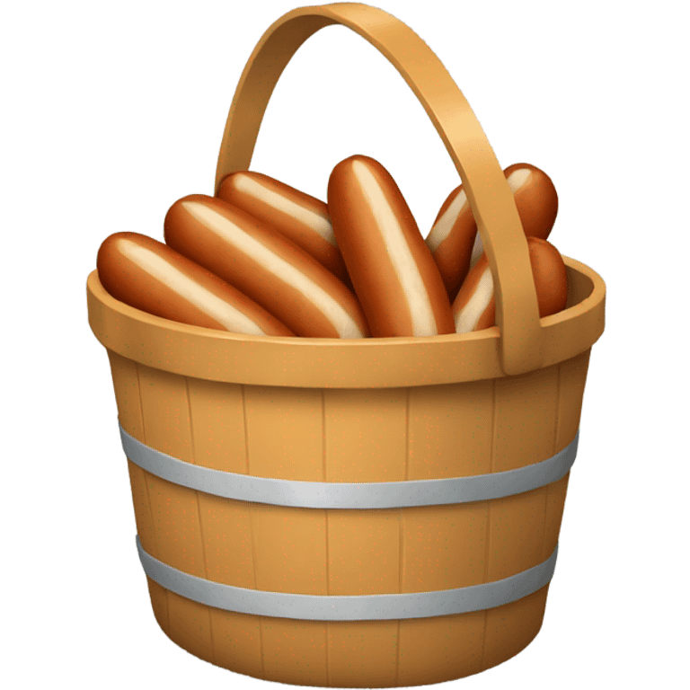 Bucket with hotdogs in it emoji