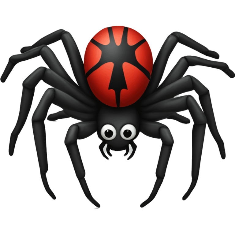 Black and red spider emoji