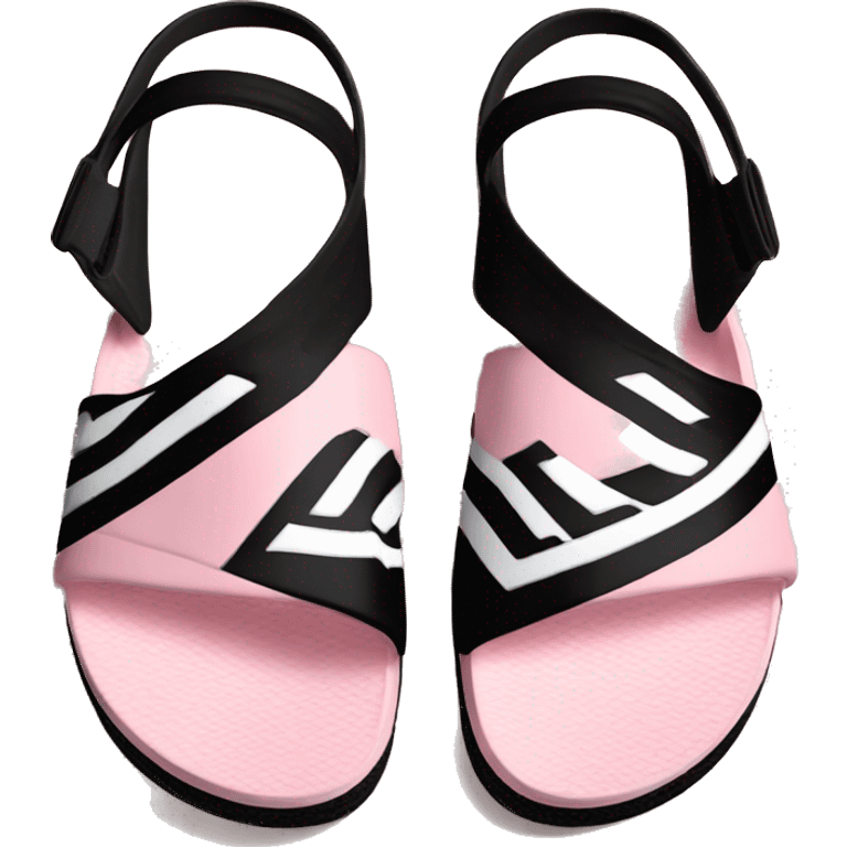 adidas adilettes sandals comfort pink cloud and black emoji