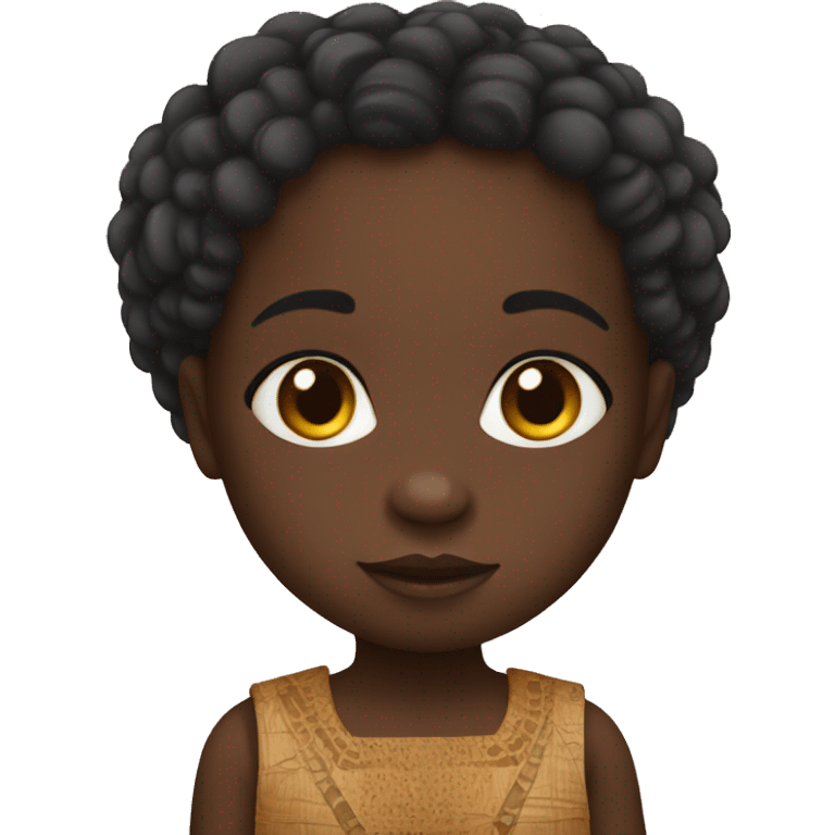 un petit bebe noir africain en afrique emoji