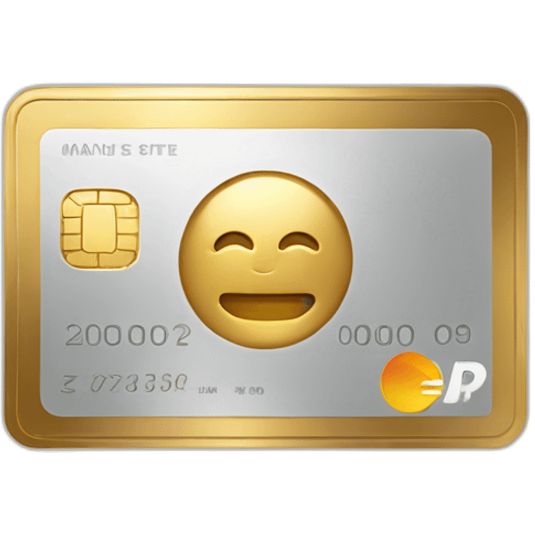 Gold credit card emoji