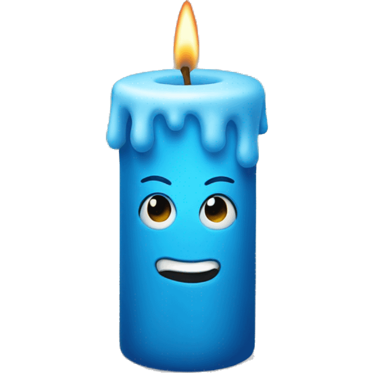 woozy blue candle emoji