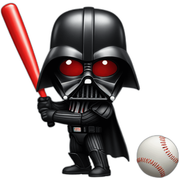 Darth Vader playing baseball emoji