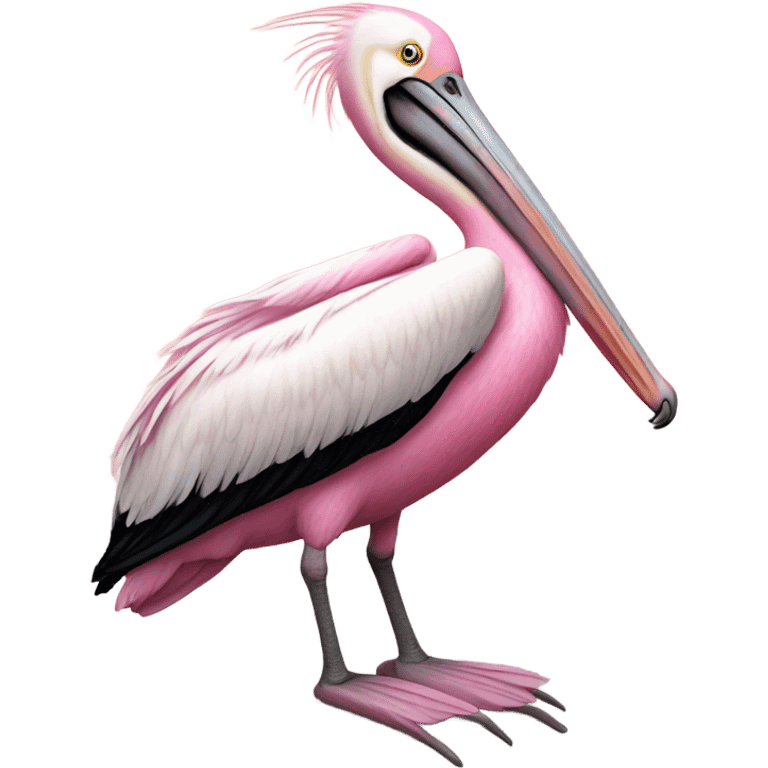 Pink pelican emoji