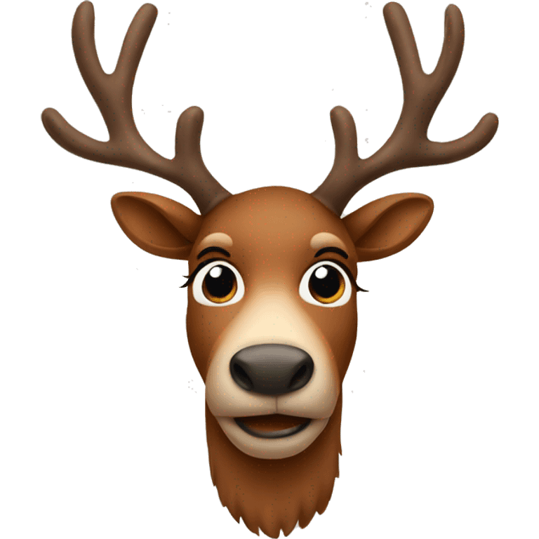 Brown reindeer emoji