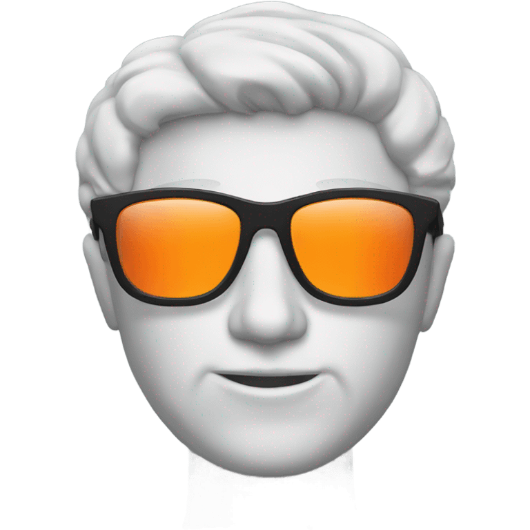 cool guy with orange sunglasses. 5 perfect fingers emoji