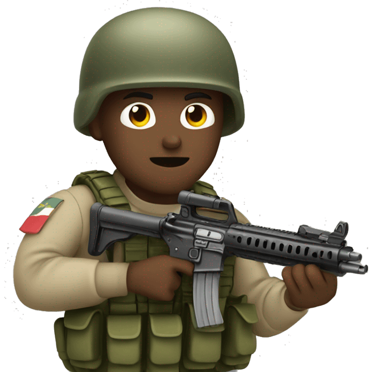 Soldier aiming assault rifle emoji