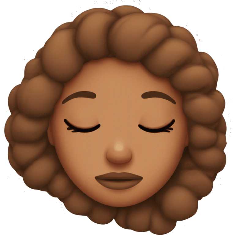 Browns skin girl sleeping  emoji