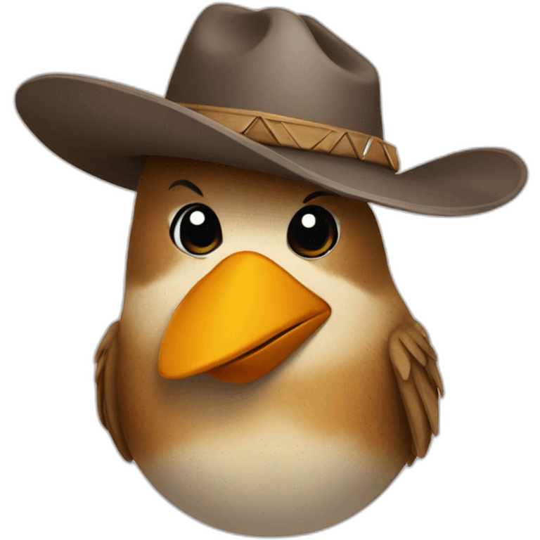 bird with a cowboy hat emoji