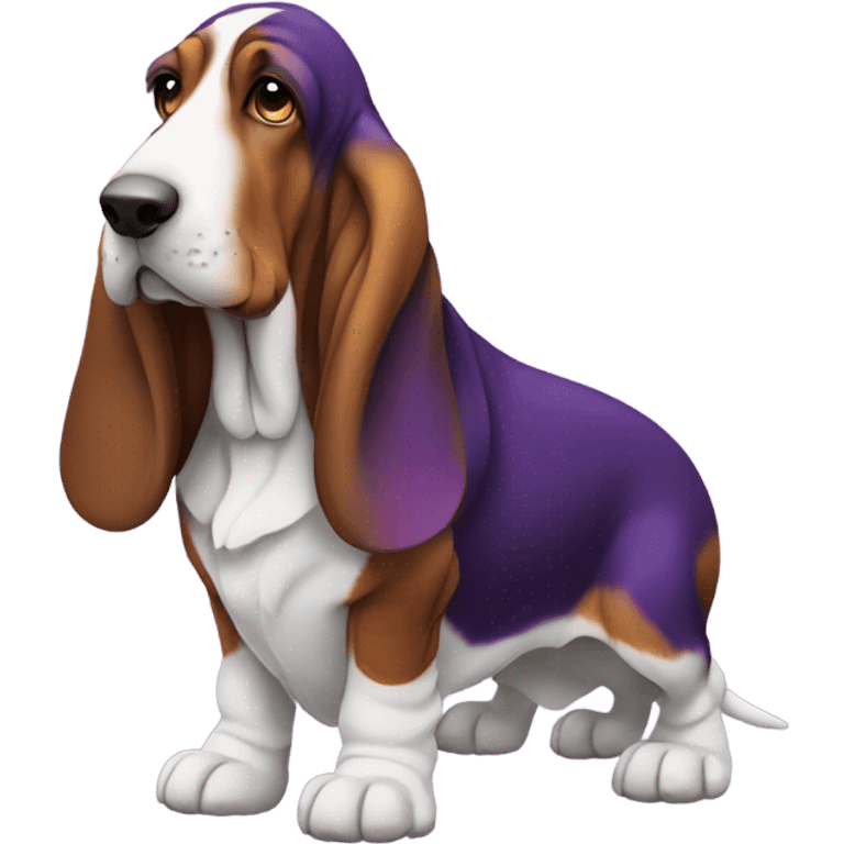 Purple basset hound emoji