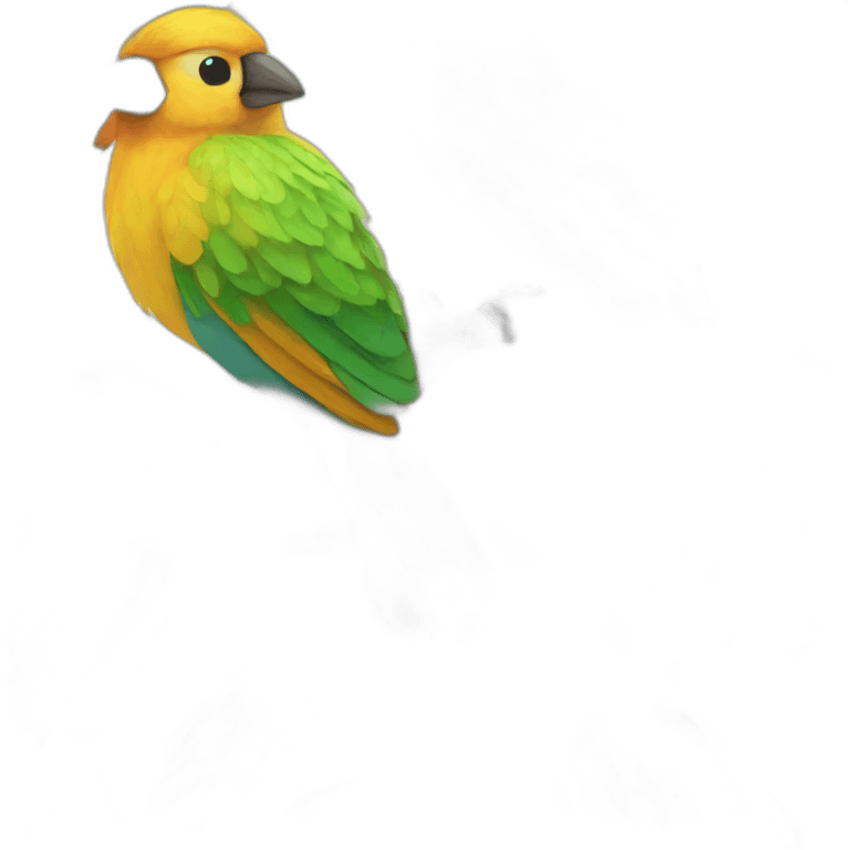 Seven-colored bird emoji